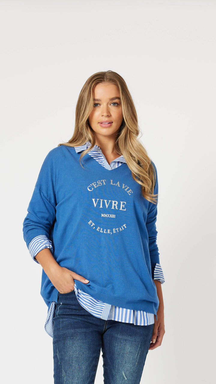 C'est La Vie Sweat - Sapphire