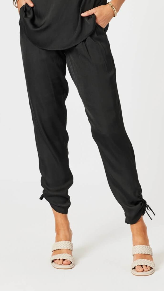 Traveller Luxe Side Tie Pant - Black
