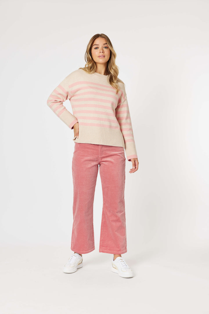 Lucy Stretch Cord Pant - Blush