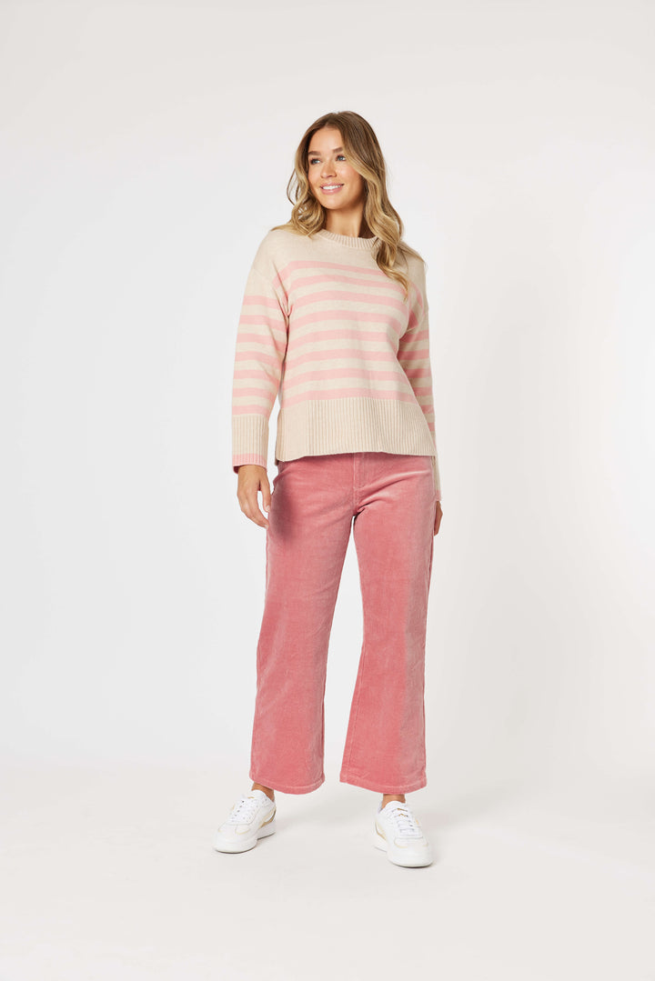 Lucy Stretch Cord Pant - Blush