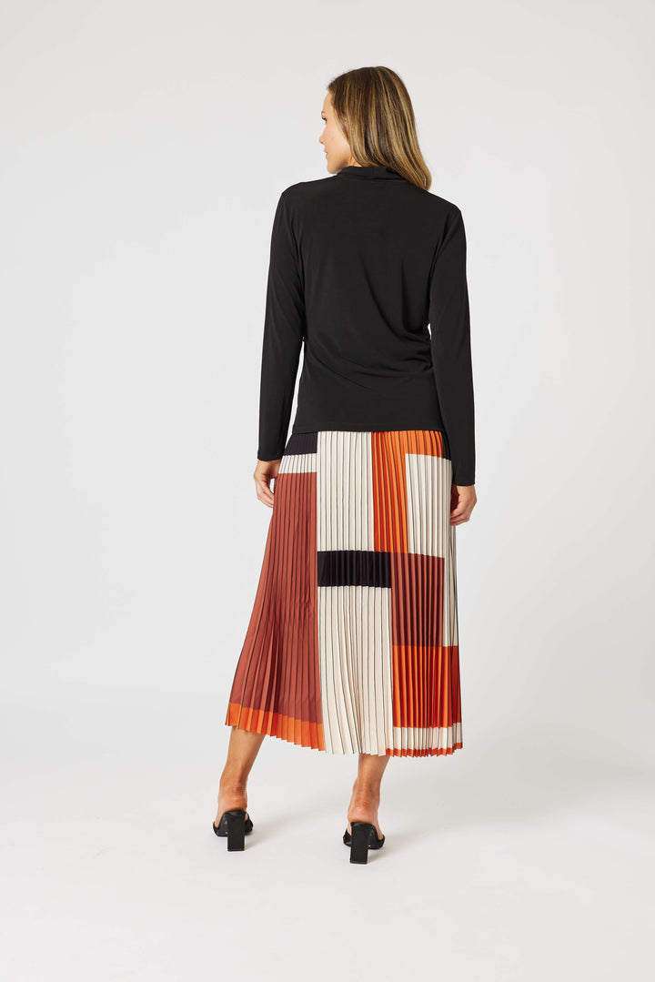 Vienna Pleat Skirt - Spice
