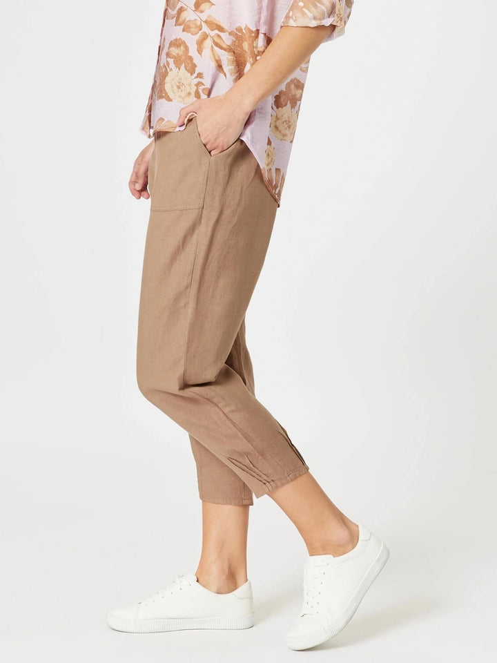 Lino Tapered Pant - Nutmeg