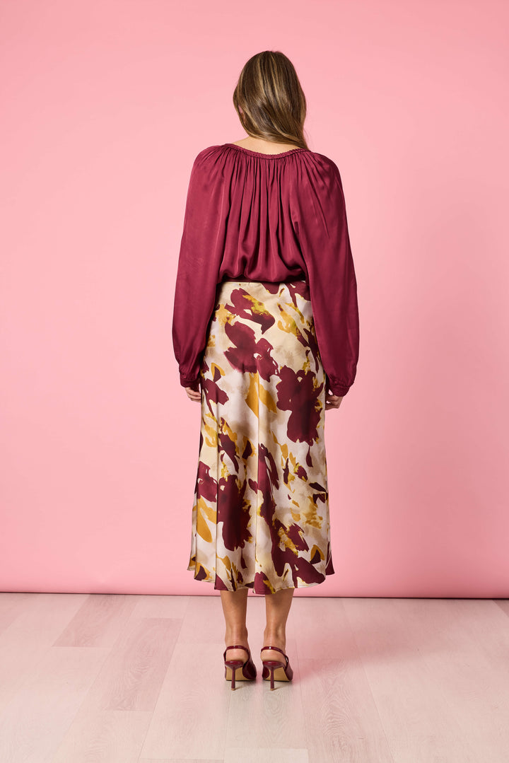 Verona Print Skirt - Shiraz multi