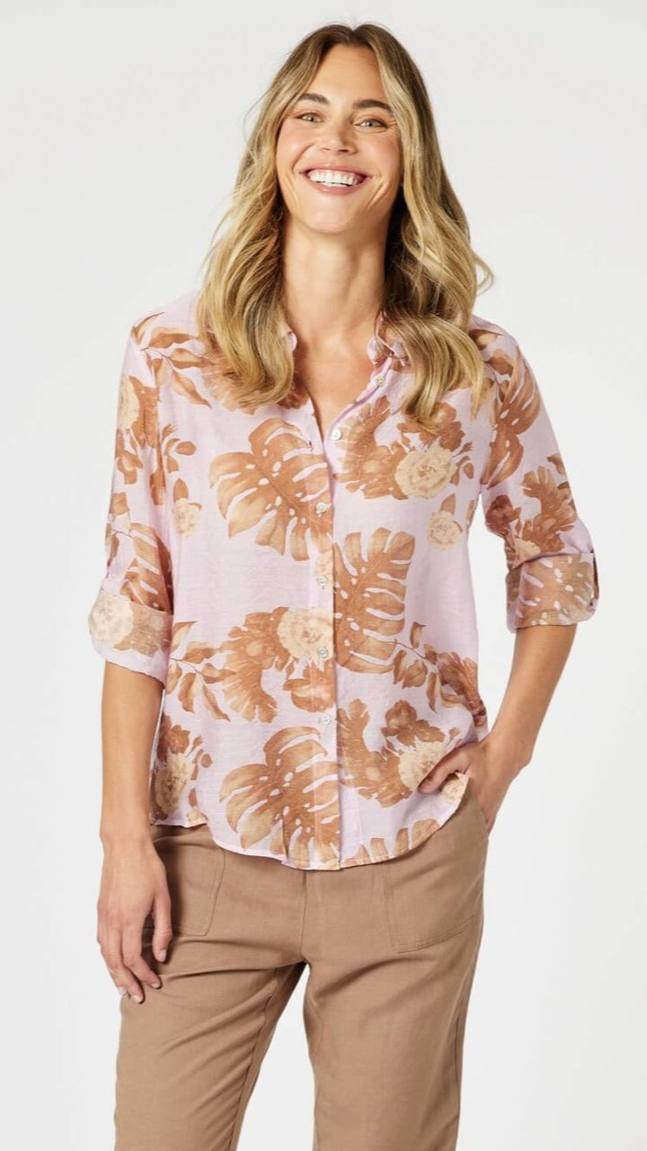 Haiti Shirt - Pink/Natural