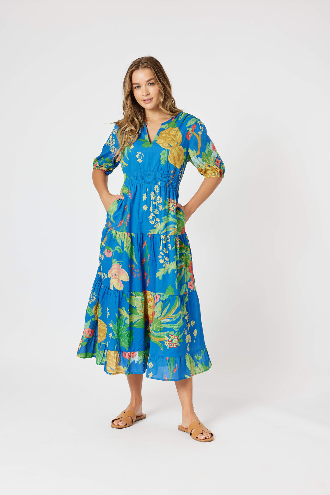 Tropics Dress - Blue/Multi