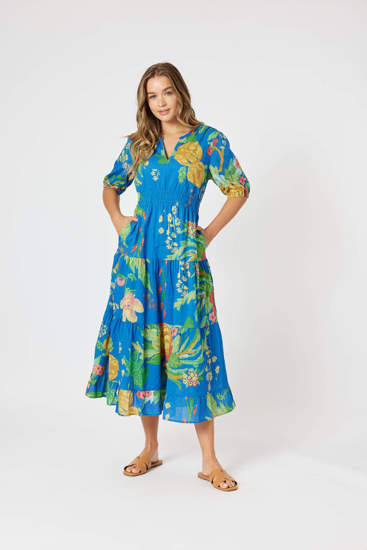 Tropics Dress - Blue/Multi