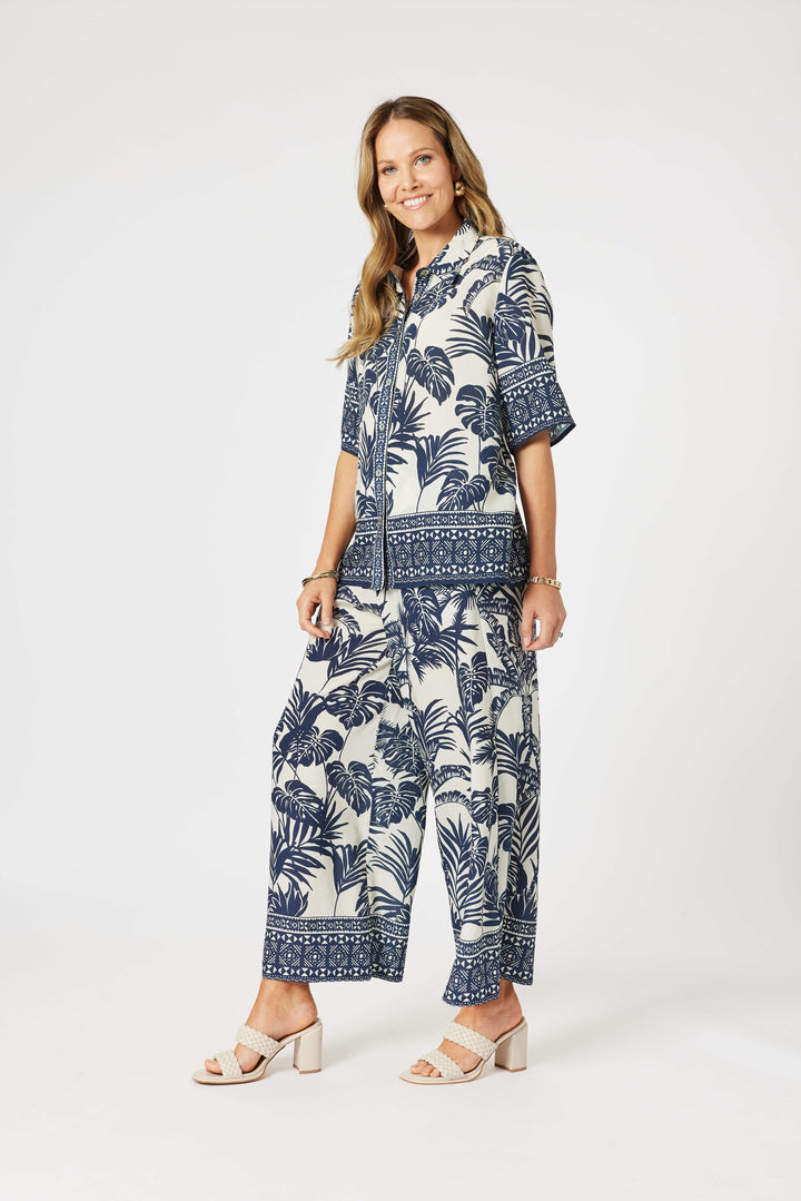 Palm Cove Shirt - Navy Multi