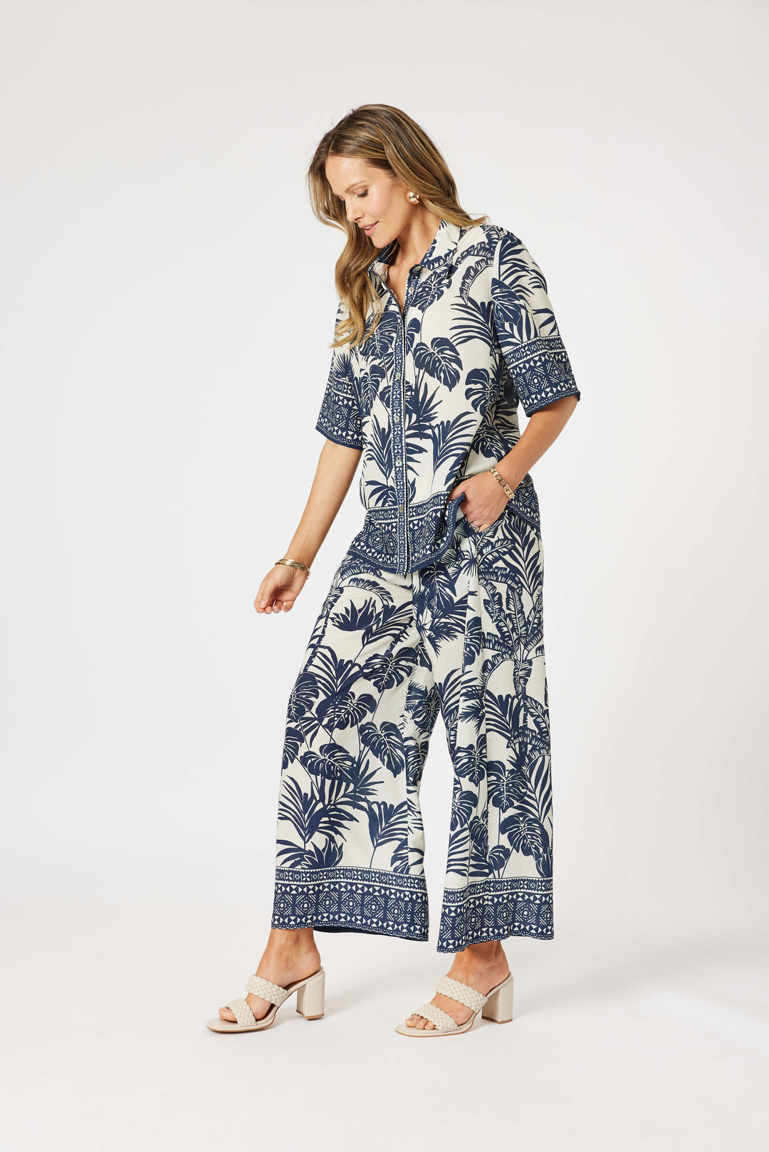 Palm Cove Shirt - Navy Multi