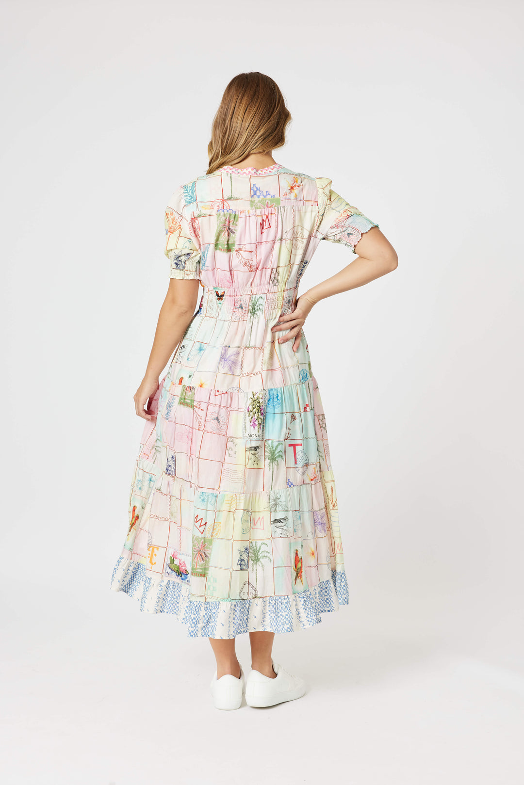 Capri Print Maxi Dress - Pastel Multi