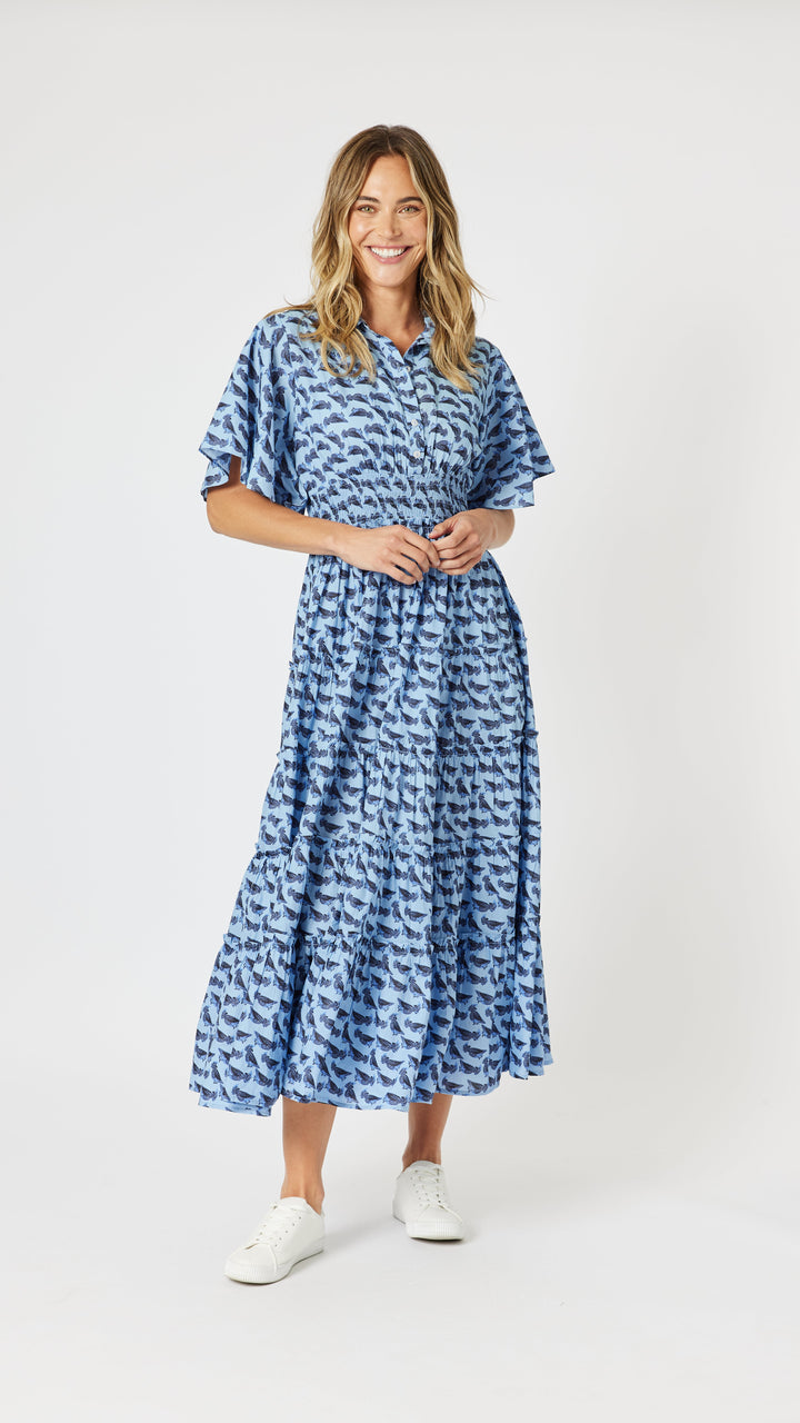 Cockatoo Midi Dress - Blue