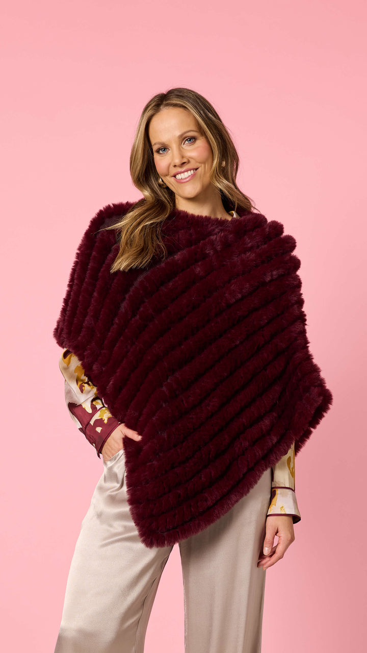 Roma Faux Poncho - Shiraz