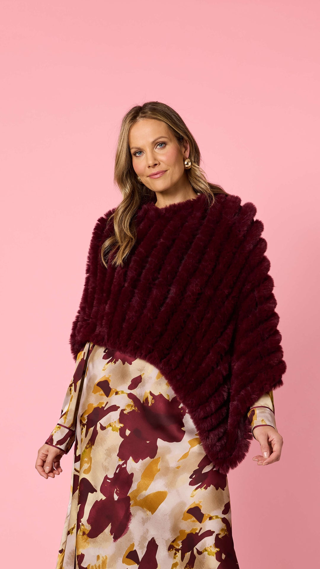 Roma Faux Poncho - Shiraz