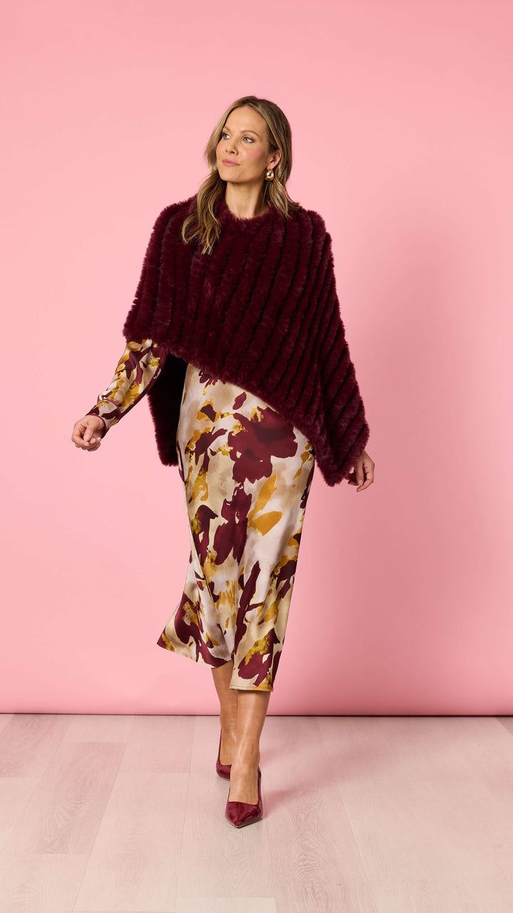 Roma Faux Poncho - Shiraz