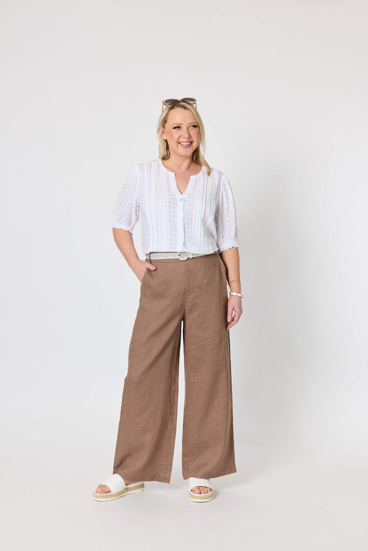 Luella Linen Pant - Mocha