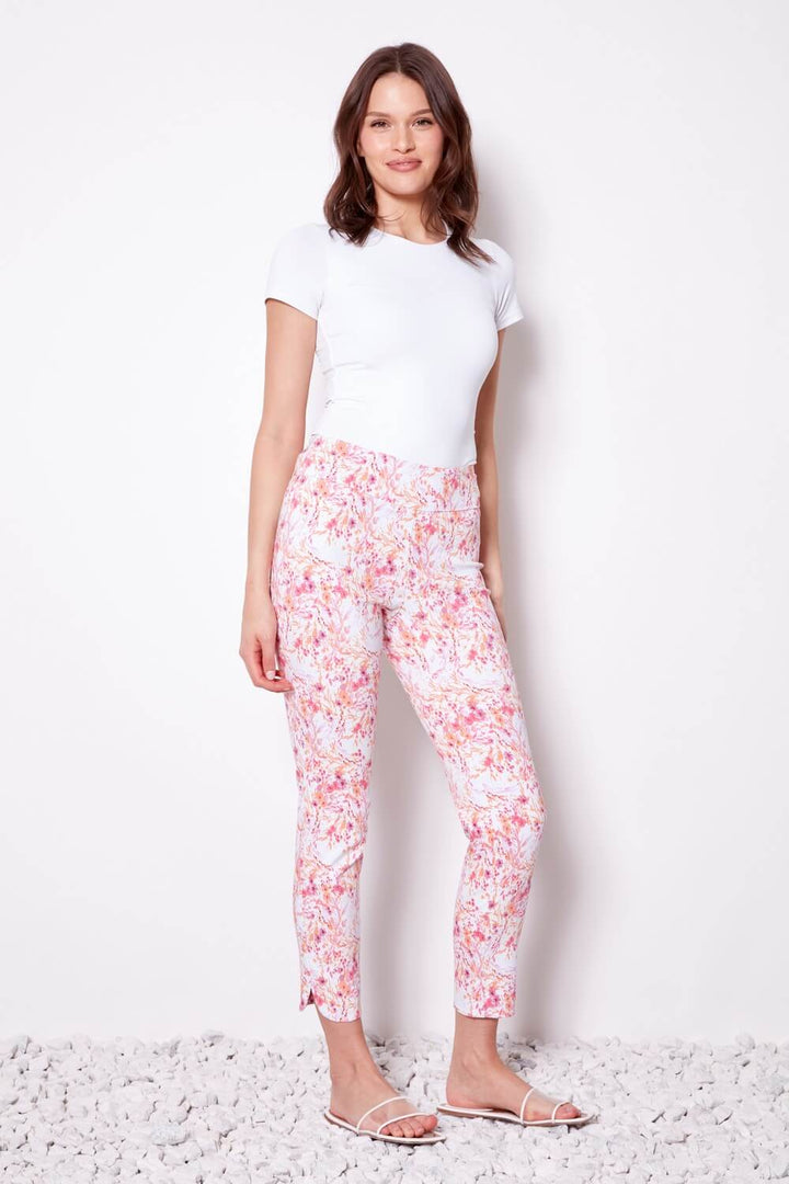 Ginger Petal-Slit Techno Ankle Pant