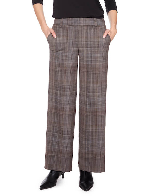 Full Length Ponte Pant - Honey Plaid