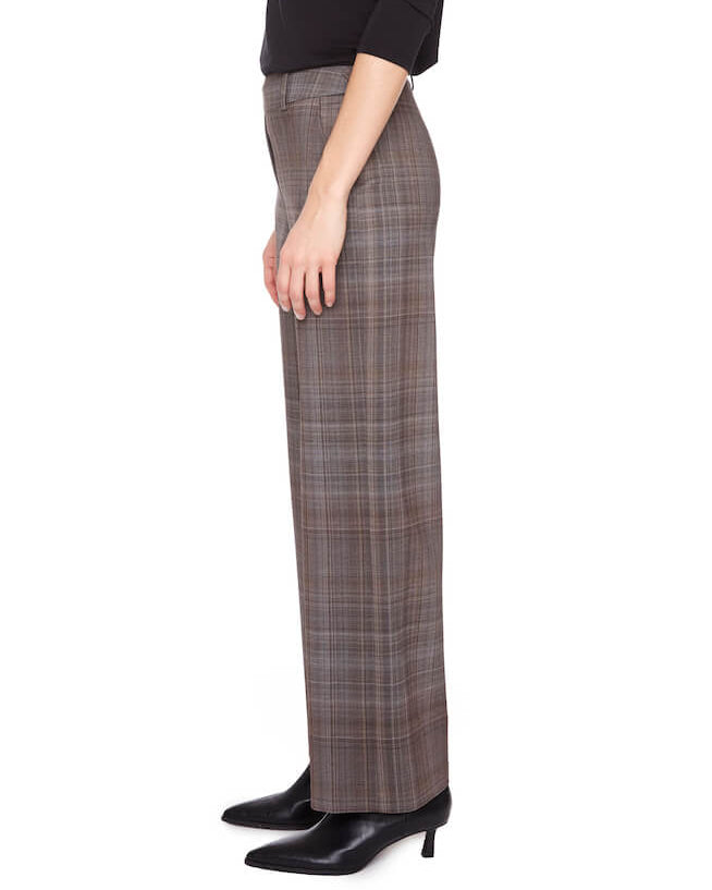 Full Length Ponte Pant - Honey Plaid