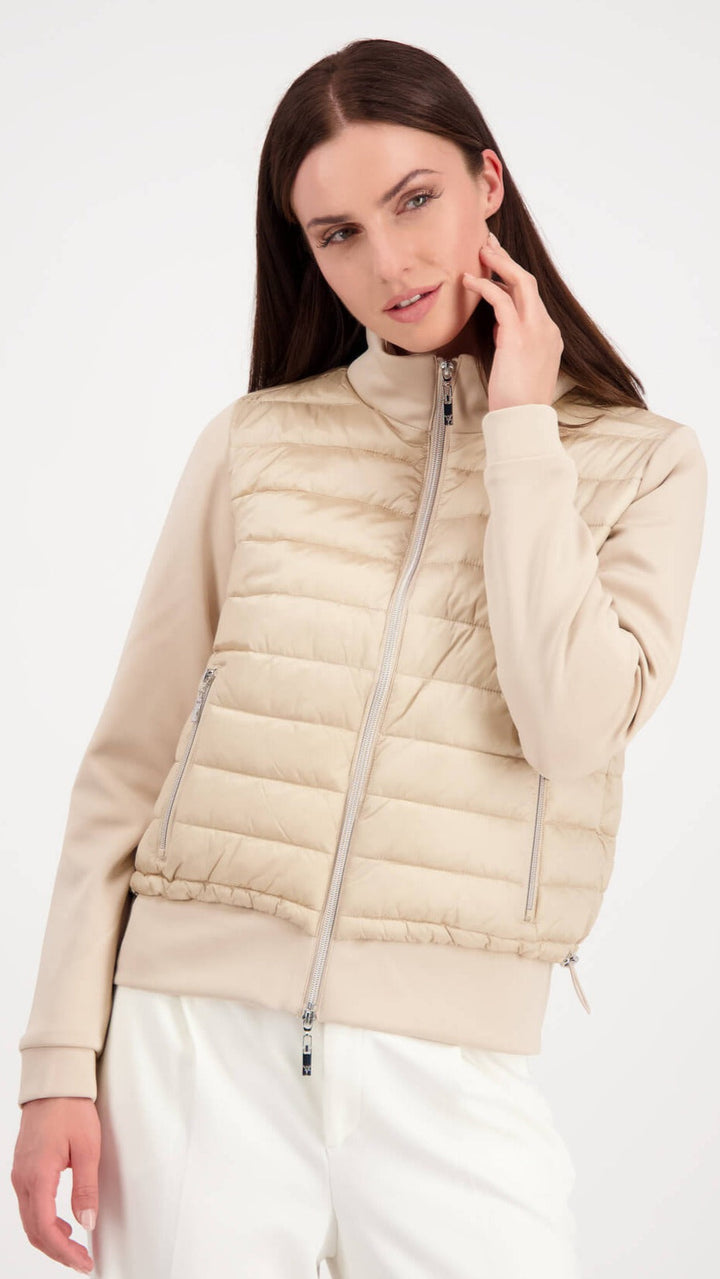 Quilted Neoprene Jacket -Biscuit