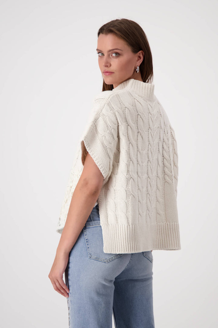 Sand Shell Stand Up Pullover - Sand