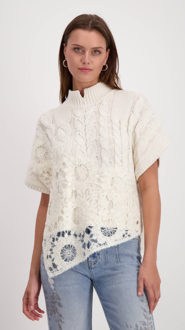 Sand Shell Stand Up Pullover - Sand