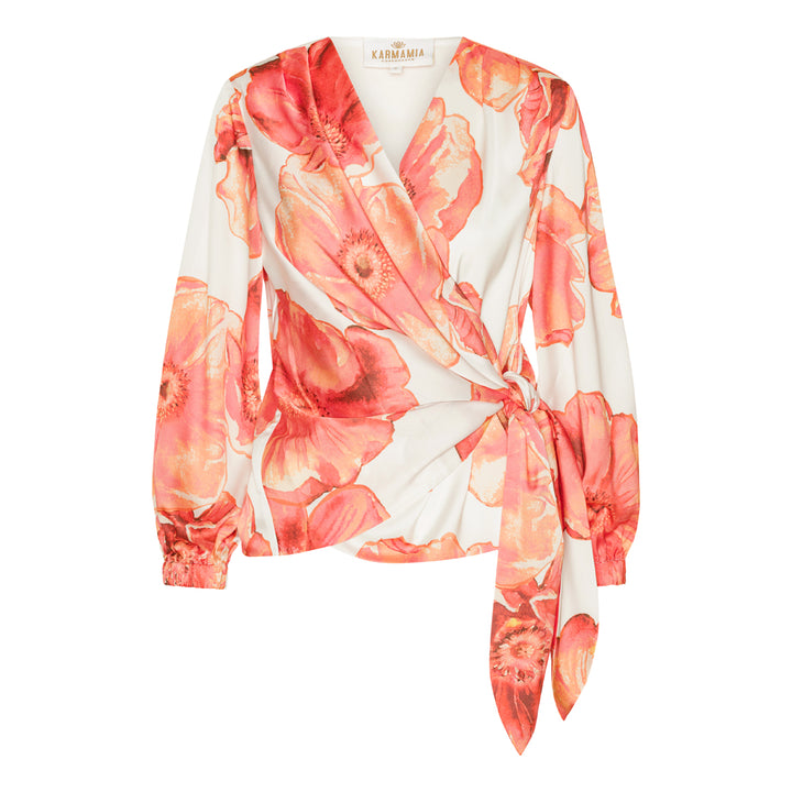 Elena Blouse - Maui Flower Peach