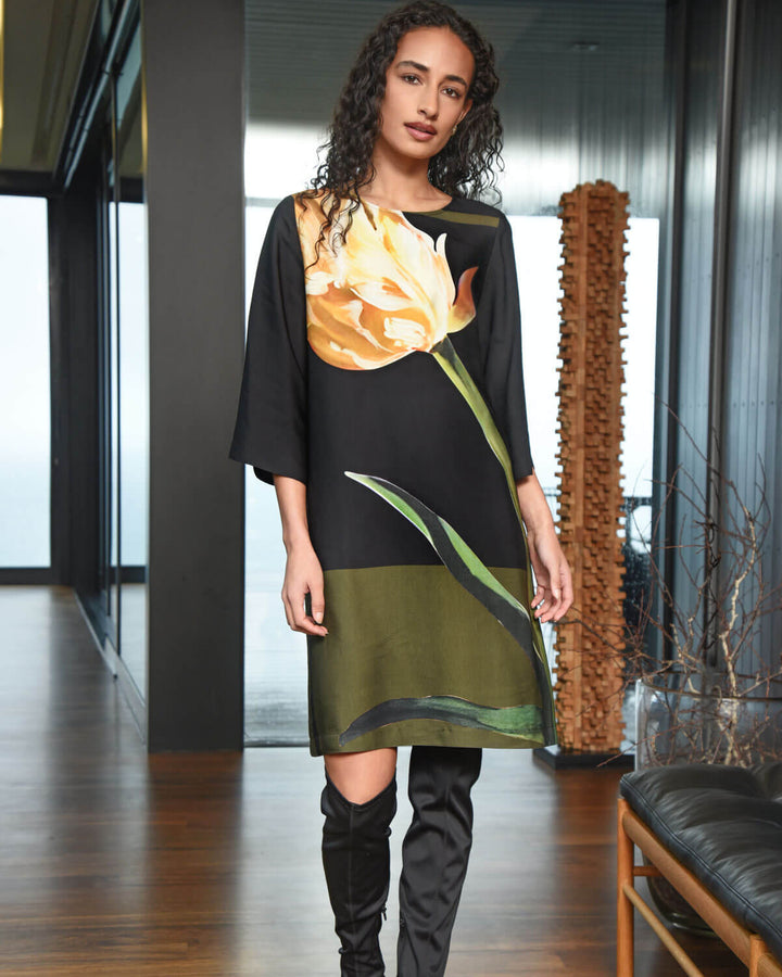 Tulip Eve Shift Code Dress - Cooper