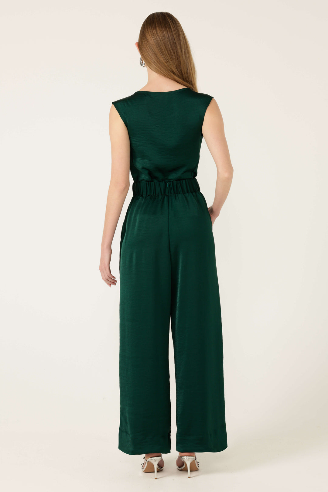 Luxe Pleated Wide Pant - Emerald