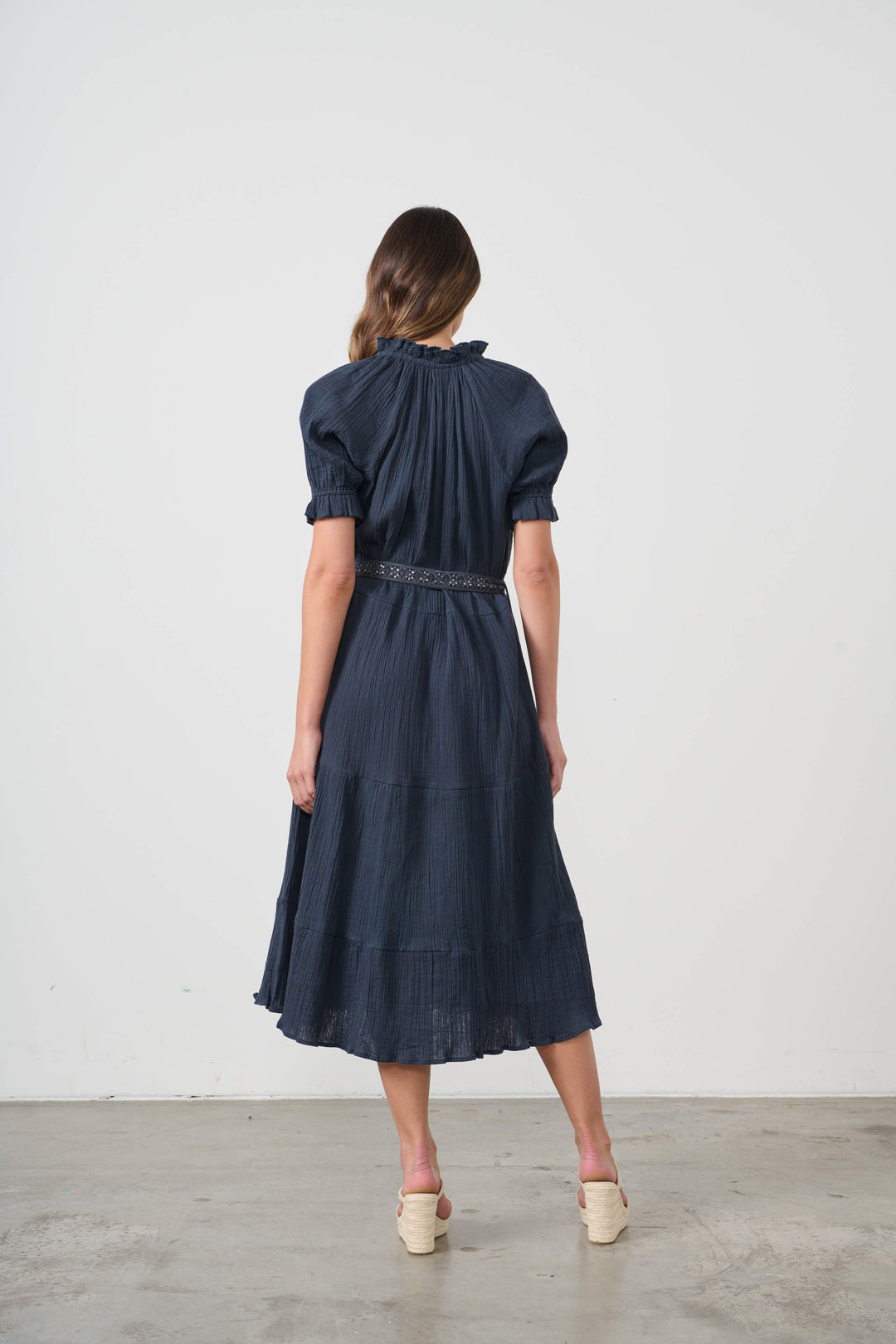 Self Coloured Embroidery & Belt