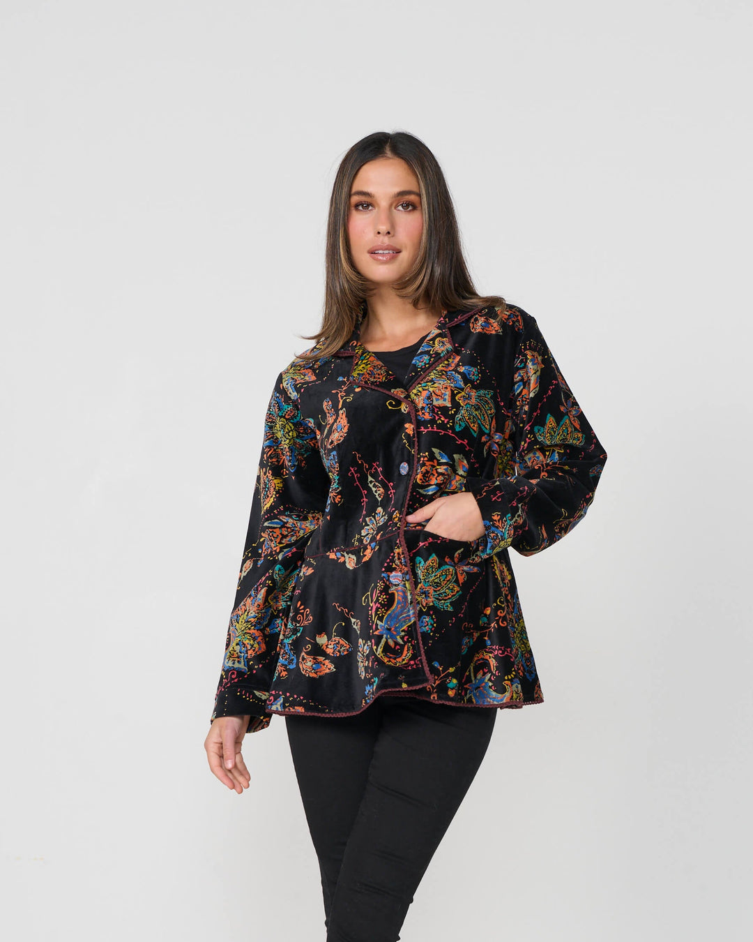 Peplum Paisley Jacket