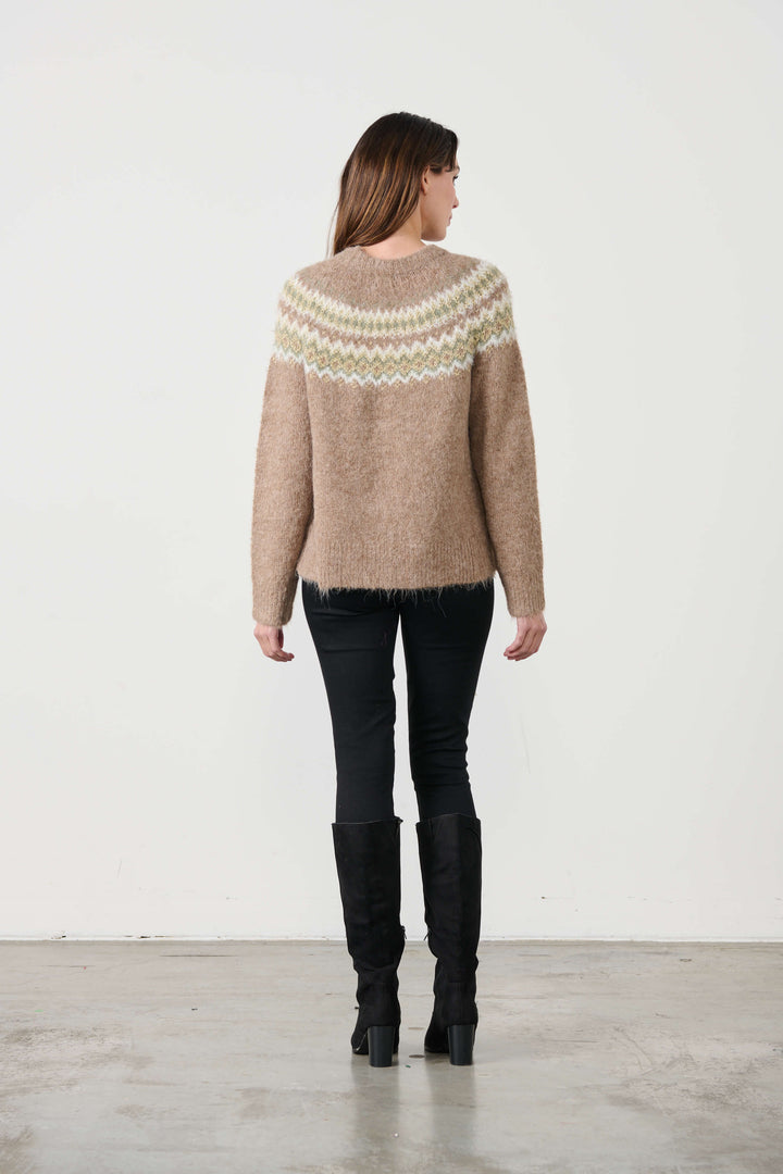 Zig Zag Jumper - Beige