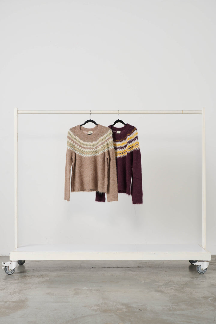 Zig Zag Jumper - Plum