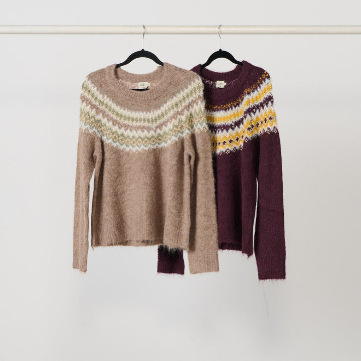 Zig Zag Jumper - Plum