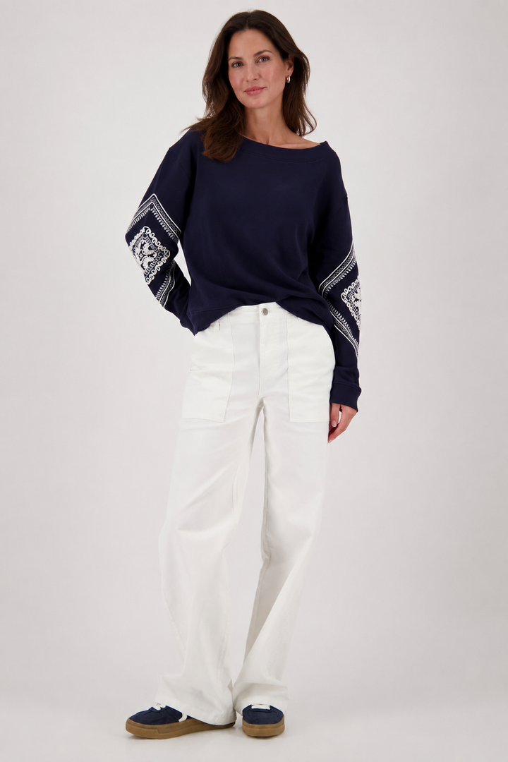 Welcome New Boat Neck Sweatshirt
