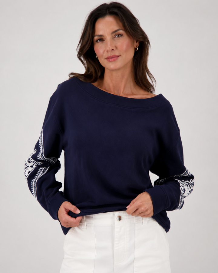 Welcome New Boat Neck Sweatshirt