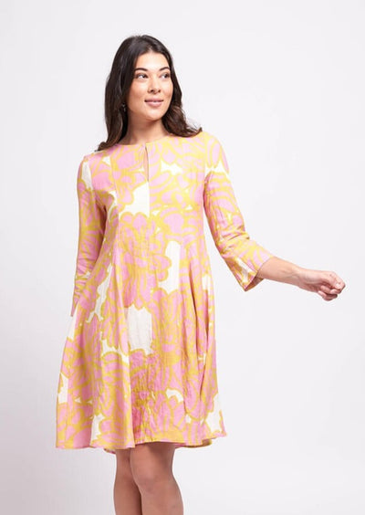 My Flare Lady Dress - Full Bloom ( Pinks and Beige)