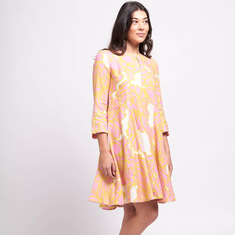 My Flare Lady Dress - Full Bloom ( Pinks and Beige)