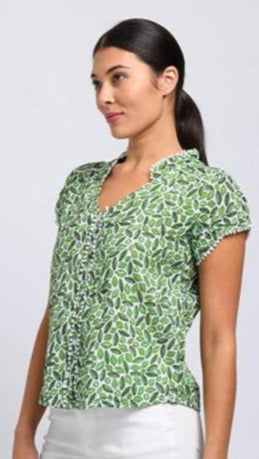 Infamous Crush Cap Slv Top - Be Leaf