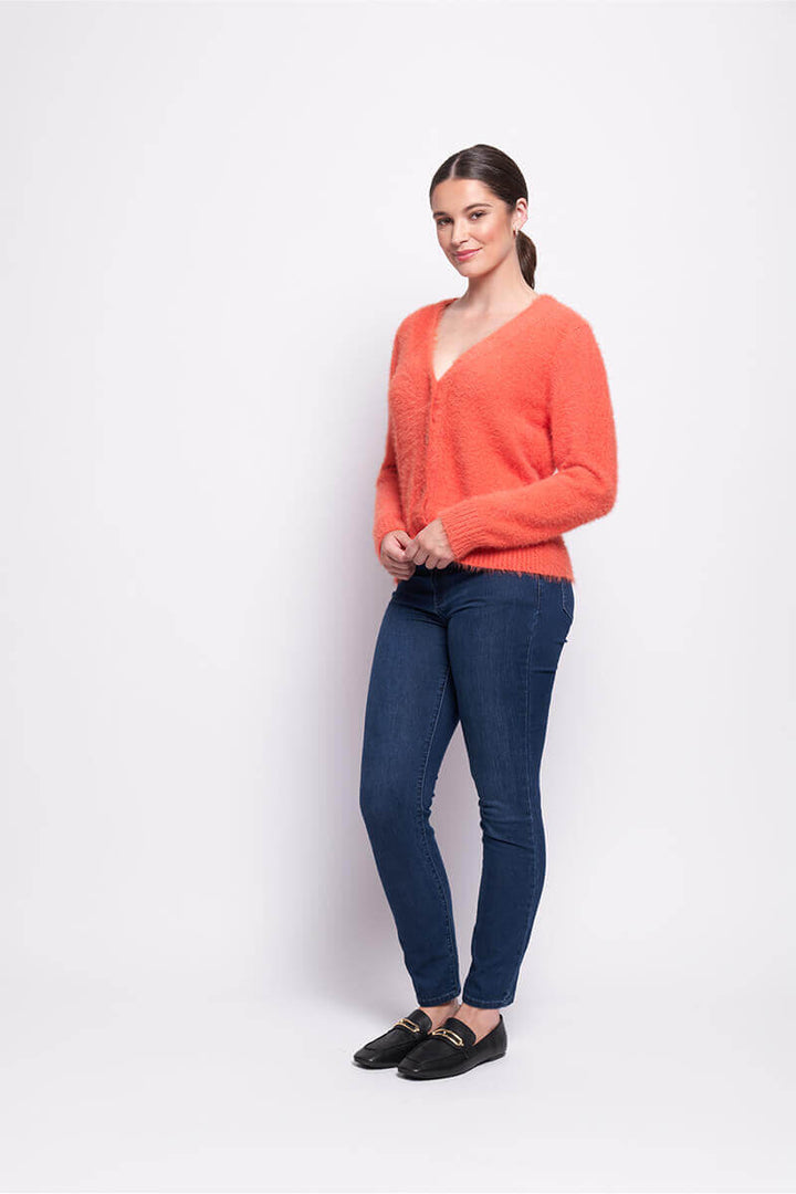 Top Bird Cardigan - Neon Flash Orange