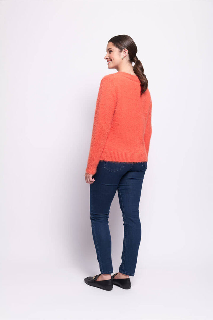 Top Bird Cardigan - Neon Flash Orange