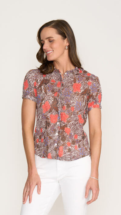 Ultimate Crush Cap Sleeve Shirt - Java