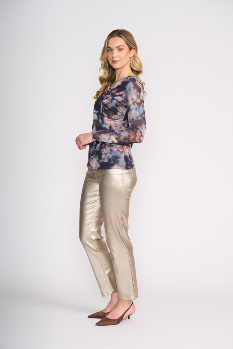 Sheer Fun Wrap Top - Smudge