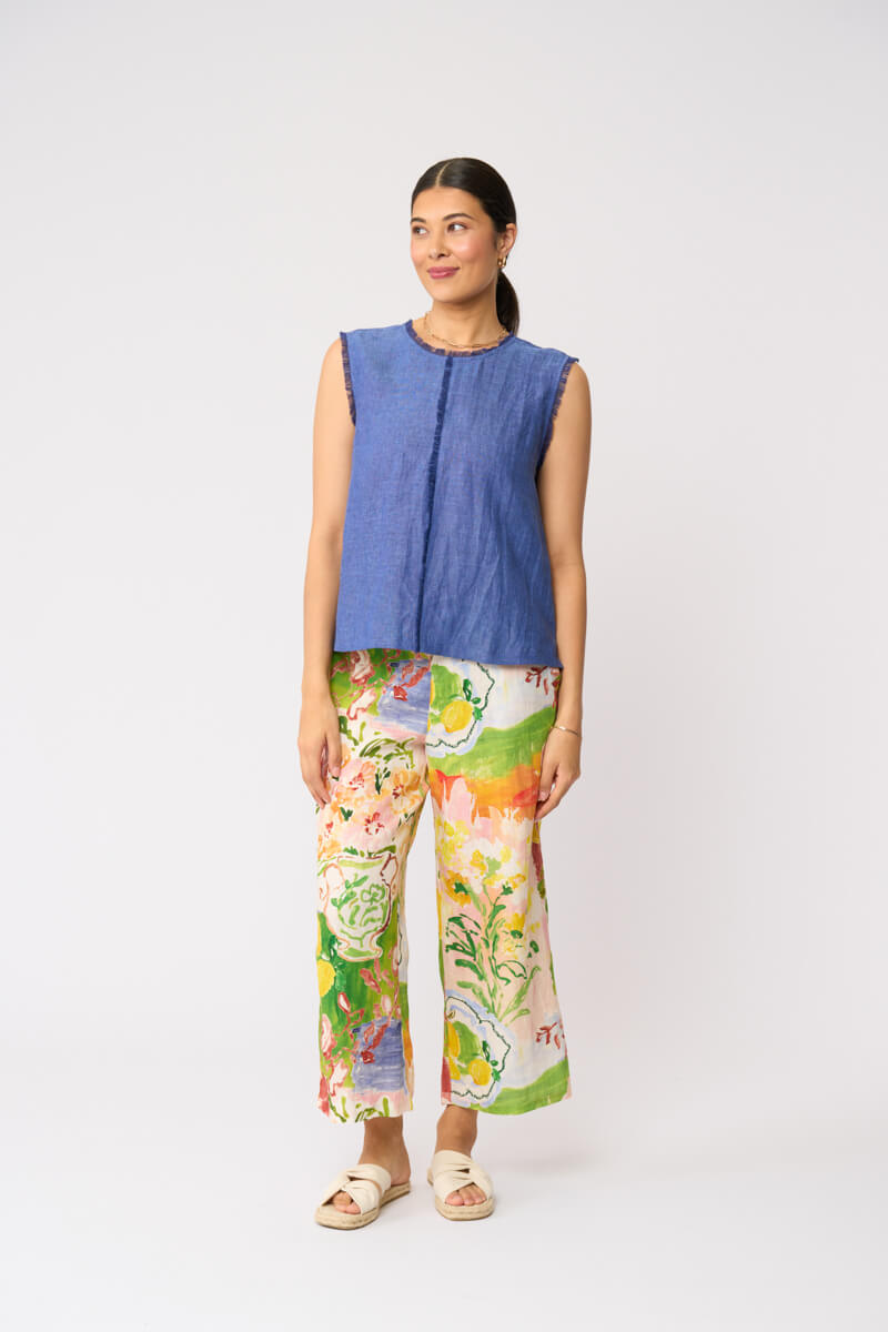Foil Act Natural Shell Top Capri Blue