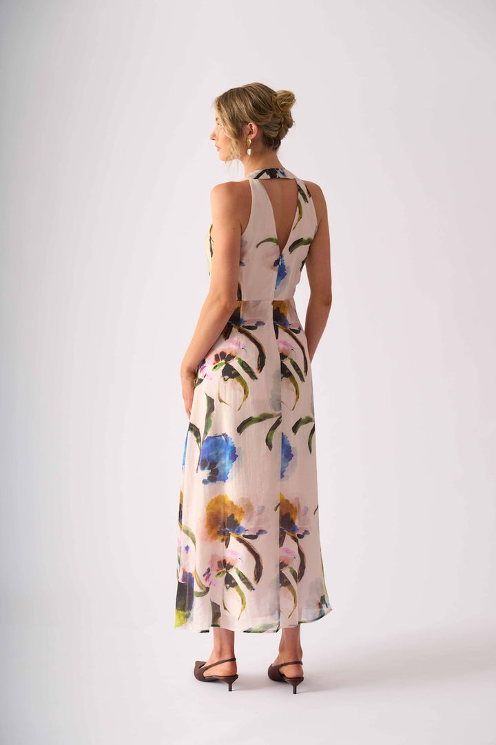 Foil Halter Ego Maxi Dress Expression