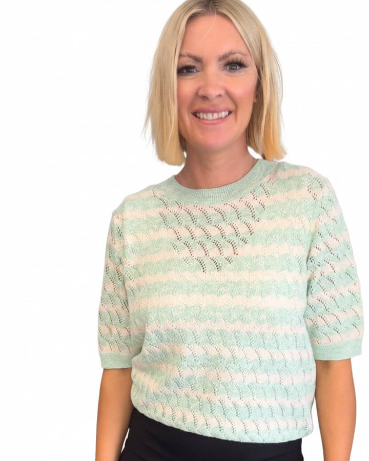 Mos Mosh Karrin SS Linen Knit at The Wardrobe