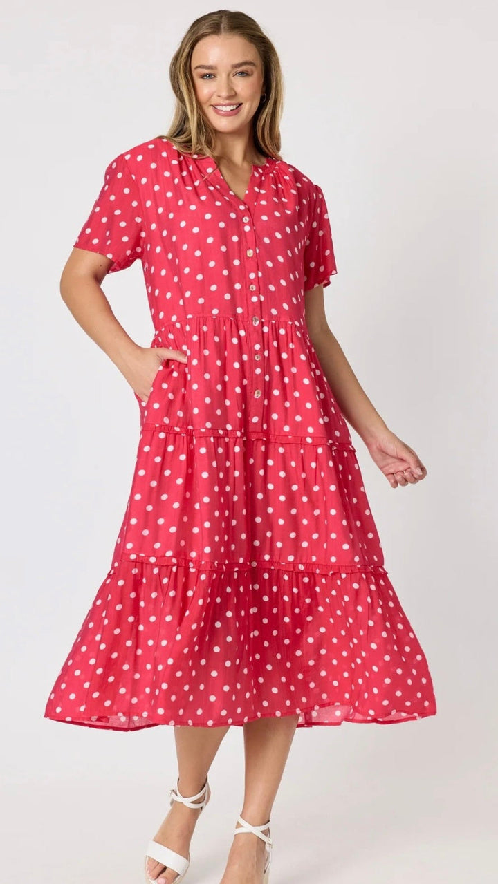 French Rose Midi Dress