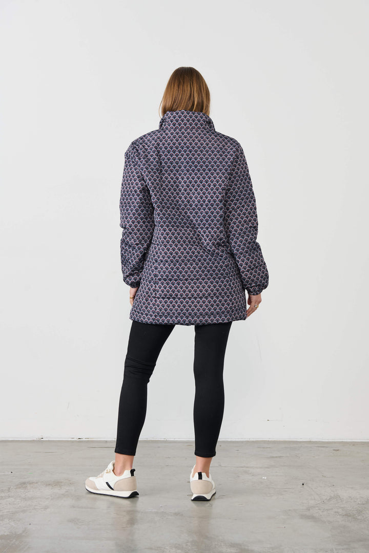 Arch Print Puffer Coat