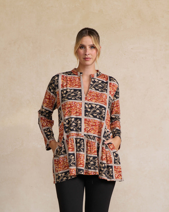 Framed Leaves Tunic
