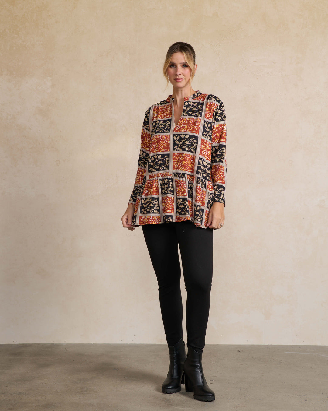 Framed Leaves Tunic