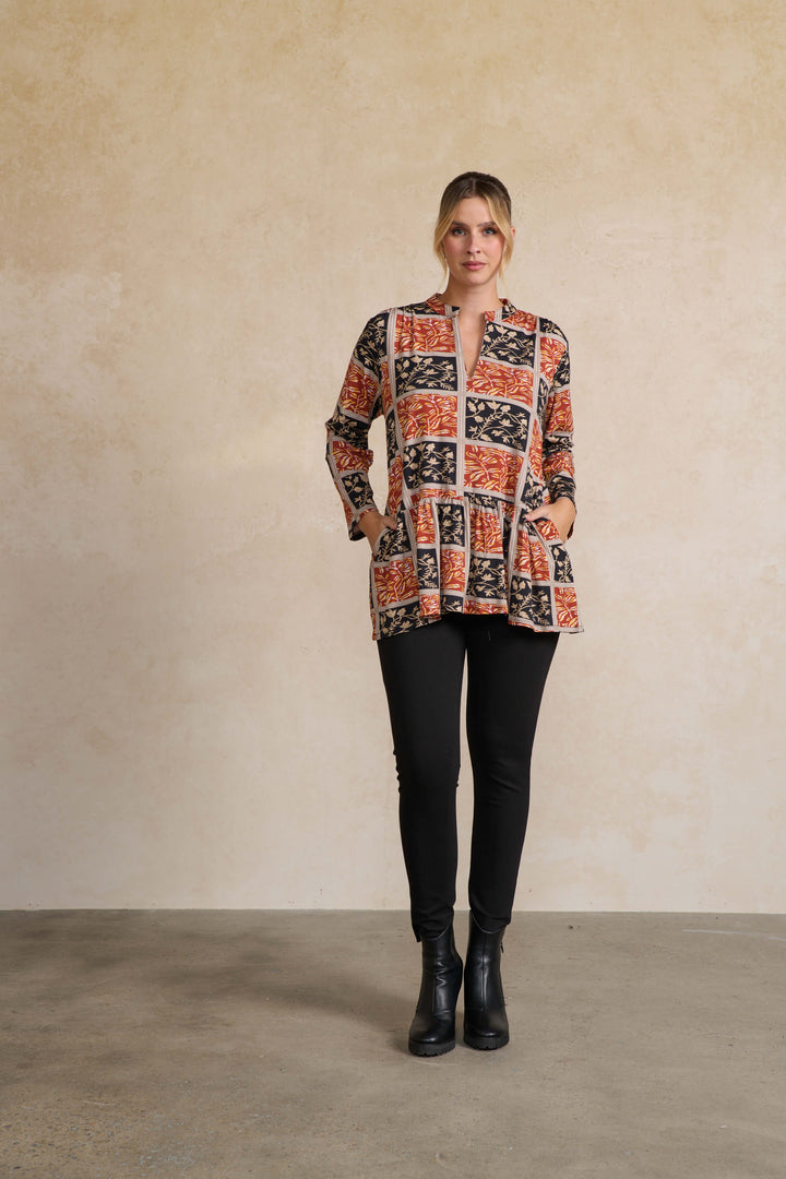Framed Leaves Tunic