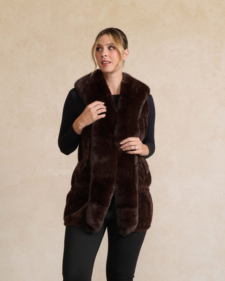 Faux Fur Long Vest